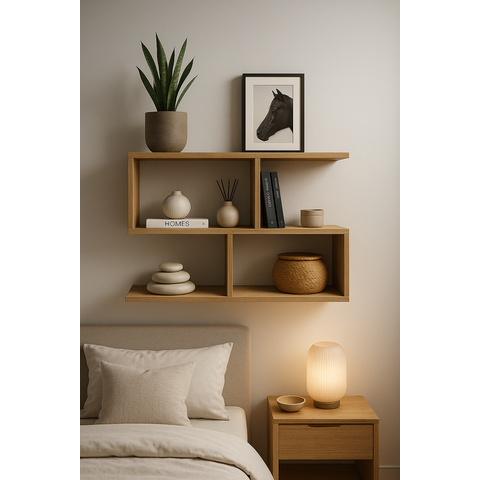 Prateleira em S Nicho Decorativo em Mdf 60x45x25