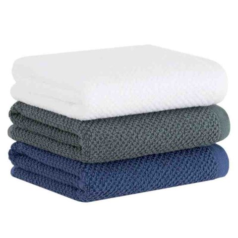 Jogo 3 Panos de Copa 48x71 Cm Branco, Verde e Azul Buddemeyer