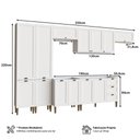 Ver imagem 3 de Cozinha Modulada Aurora Completa Clássica 350cm Provençal Cor:branco
