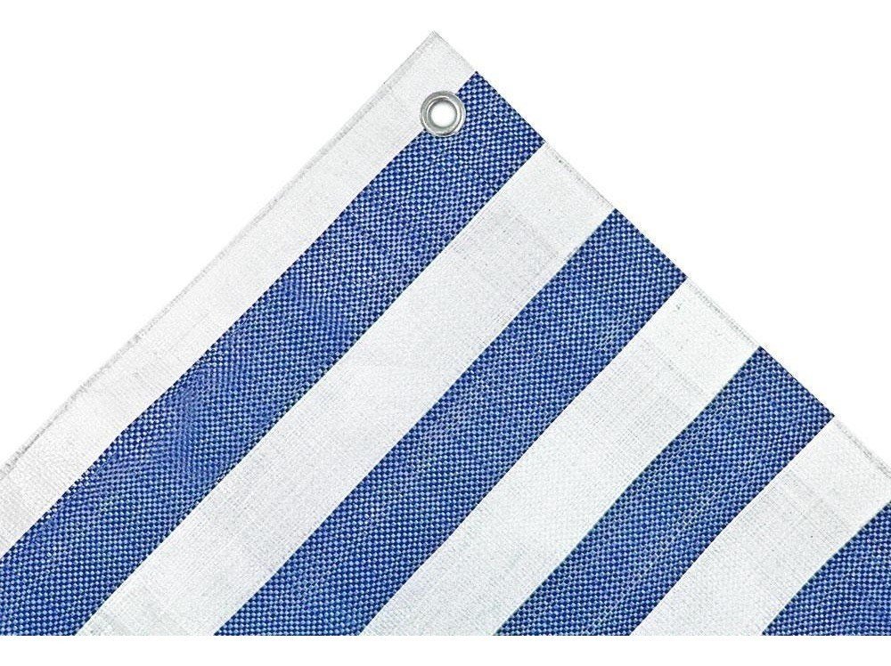 Lona Multiuso Listrada Barraca de Feira Azul/Branco 300 Micras - 11x8 - 2