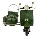Ver imagem 1 de Motocicleta com Sidecar 17.5x27x20cm Estilo Retrô - Vintage