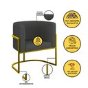Ver imagem 7 de Kit 2 Poltronas + Sofá 2 Lugares Base de Metal Gold Corino Cor:cinza