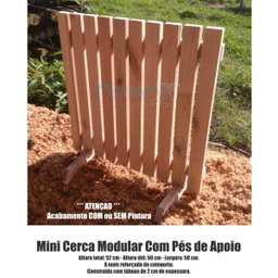 Cerca para Jardim Horta Decoração, Interna ou Externa com Pés 50x50 Cm com Pintura Neonx - Verniz Mo - 3
