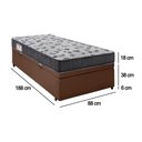 Ver imagem 5 de Cama Box Baú Solteiro Sintético + Colchão de Espuma D33 - Sereneprime - 88cm Marrom
