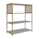 Ver imagem 4 de Estante Industrial 77cm x 94cm P1024 Cinza/Arena/Dourado