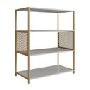 Ver imagem 2 de Estante Industrial 77cm x 94cm P1024 Cinza/Arena/Dourado