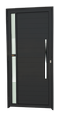 Ver imagem 1 de Porta Alumínio Lambril Visione c/Puxador D.Preto 90 Brimak