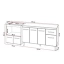 Ver imagem 6 de Armário Gabinete Camila 138 Cm com Tampo Tampão e Balcão Evelyn para Cooktop 5 Bocas Branco e