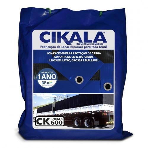 Lona CK600 4,5x2,5m Azul em Pvc Com Ilhós em Latão Para Caminhão e Transporte Carga 650gr/m² - 3