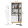 Guarda Roupa Infantil 3 Portas 3 Gavetas 92cm Levy Espresso Móveis - 3