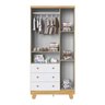 Guarda Roupa Infantil 3 Portas 3 Gavetas 92cm Levy Espresso Móveis - 4