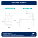 Ver imagem 2 de Vaso Sanitário Monobloco Cerâmica Modelo Una Tubrax – Branco