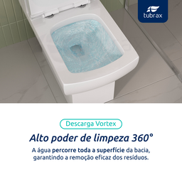 Vaso Sanitário Monobloco Cerâmica Modelo Una Tubrax – Branco - 7
