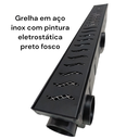 Ver imagem 7 de Ralo Inox Preto Fosco 6cm x 50cm com Coletor Multi Saídas