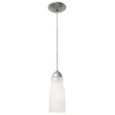 Ver imagem 1 de Kit 2 Pendente Bailarina Poptem 1 Lampada Vidro Jateado Luminária Lustre 25cm Sala