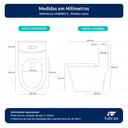 Ver imagem 2 de Vaso Sanitário Monobloco Cerâmica Modelo Acies Tubrax – Branco