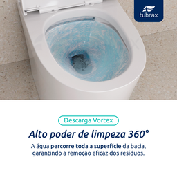 Vaso Sanitário Monobloco Cerâmica Modelo Acies Tubrax – Branco - 7