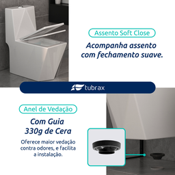 Vaso Sanitário Monobloco Cerâmica Modelo Diamante Tubrax - 7