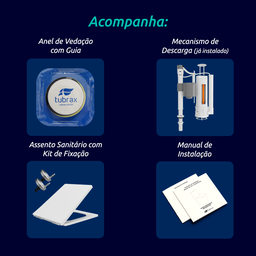 Vaso Sanitário Monobloco Cerâmica Modelo Diamante Tubrax - 2