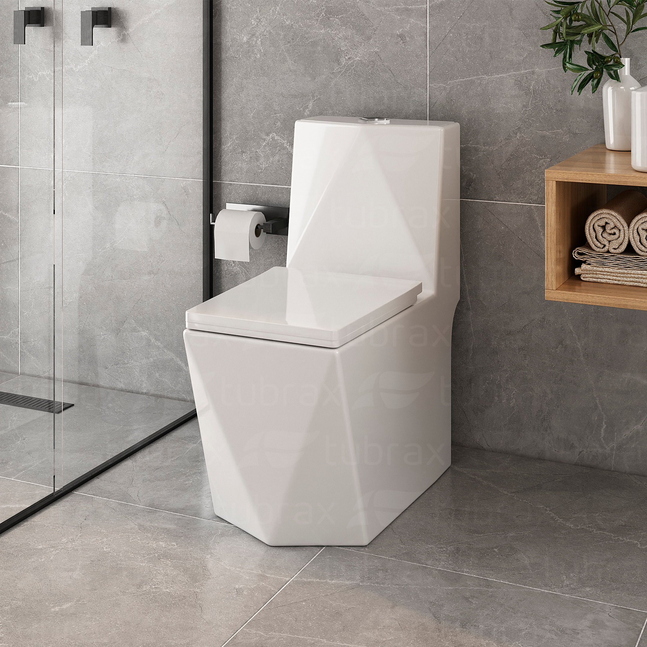 Vaso Sanitário Monobloco Cerâmica Modelo Diamante Tubrax