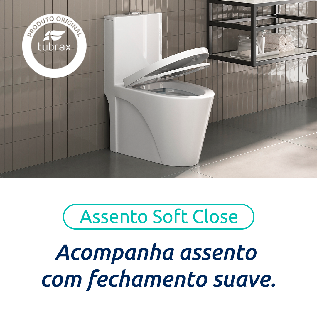 Vaso Sanitário Monobloco Cerâmica Modelo Unio Tubrax - 5