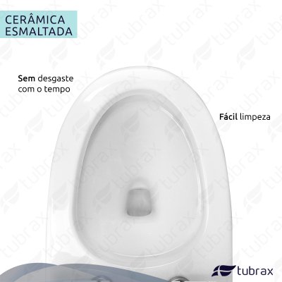 Vaso Sanitário Monobloco Cerâmica Modelo Unio Tubrax - 6