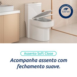 Vaso Sanitário Monobloco Cerâmica Modelo Navies Tubrax - 5