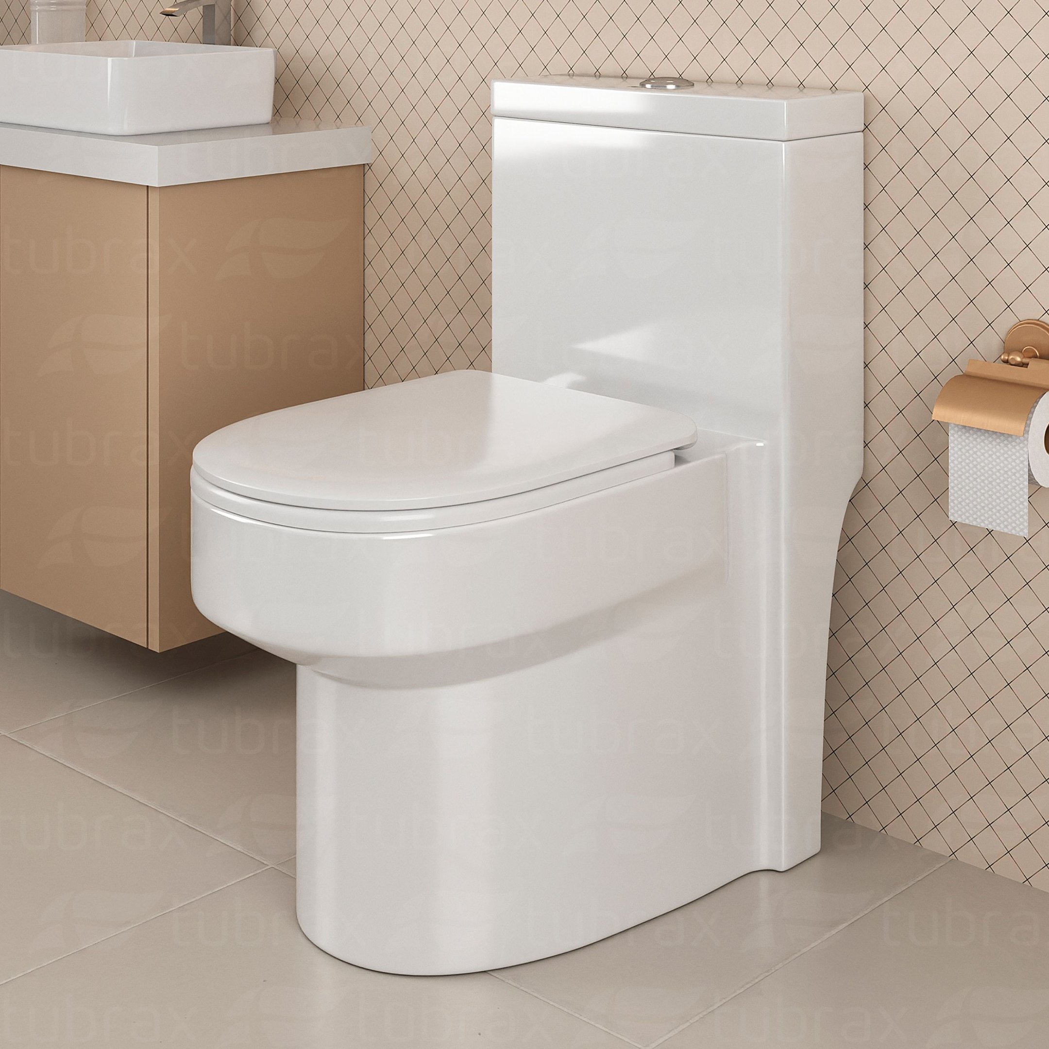Vaso Sanitário Monobloco Cerâmica Modelo Navies Tubrax - 2