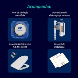 Vaso Sanitário Monobloco Cerâmica Modelo Navies Tubrax - 10