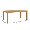Ver imagem 3 de Mesa de Jantar Madeira Macica Taeda 180 Cm 1555n Rustico Claro Festra