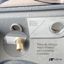 Cuba Inox Tripla Com Acessórios Pia Cozinha 100 X 48 Tubrax - 8