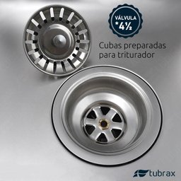 Cuba Inox Tripla Com Acessórios Pia Cozinha 100 X 48 Tubrax - 6