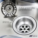 Ver imagem 4 de Cuba Cozinha Gourmet Luxo Com Lixeira e Acessórios Inox 304 Tubrax