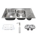Ver imagem 1 de Cuba Cozinha Gourmet Luxo Com Lixeira e Acessórios Inox 304 Tubrax