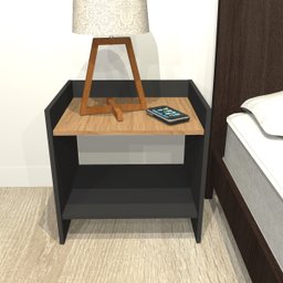 Mesa Apoio Lateral Cama Quadrada Minimalista Mdf Resitente - 3