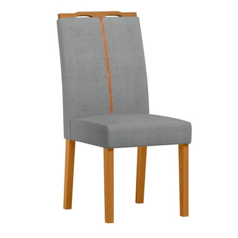 Cadeira Sala Jantar Serena Kit 2 Ype/linho Cinza Claro