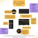 Ver imagem 2 de Cozinha Compacta com Bancada Americana 1 Porta Veneza Multimóveis Mp2207 Preto/dourado