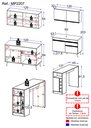 Ver imagem 3 de Cozinha Compacta com Bancada Americana 1 Porta Veneza Multimóveis Mp2207 Preto/dourado