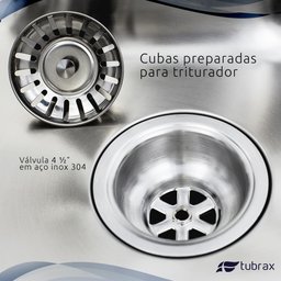 Cuba Pia Cozinha Gourmet Com Acessórios Luxo Aço Inox 304 Tubrax - 2