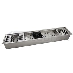 Calha Canal Úmida Organizador Escorredor 90 X 18 Inox Tubrax - 1
