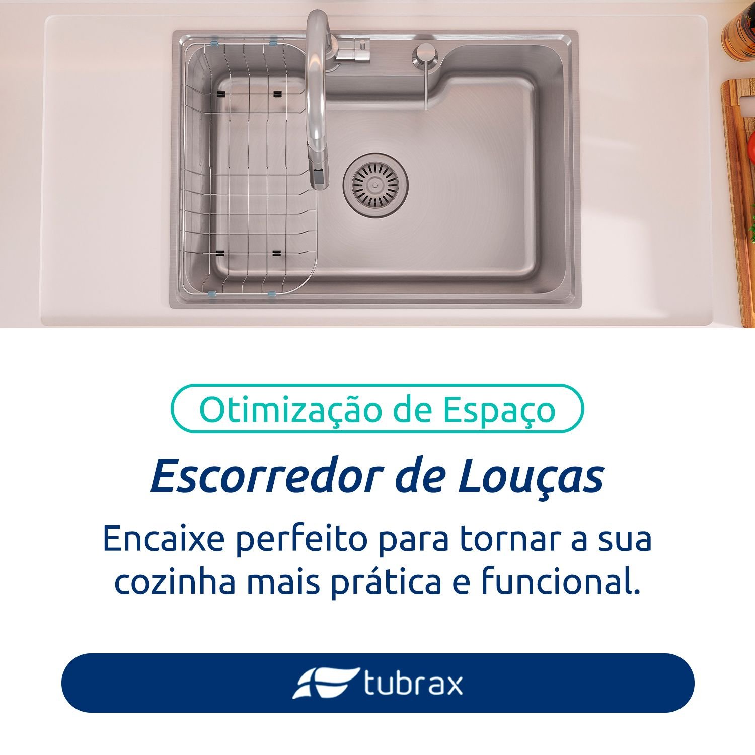 Cuba Pia Cozinha Gourmet Luxo com Acessórios Aço Inox 304 Tubrax - 5