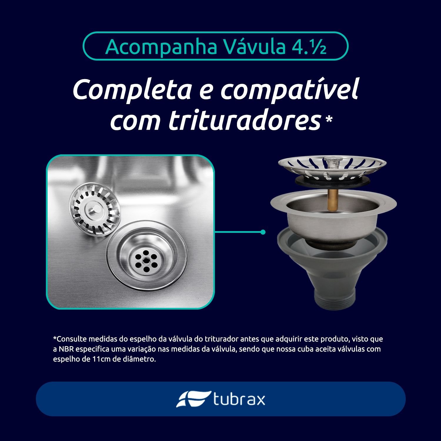Cuba Pia Cozinha Gourmet Luxo com Acessórios Aço Inox 304 Tubrax - 4