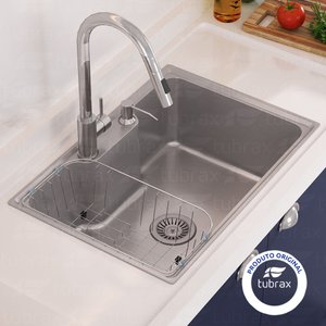 Cuba Pia Cozinha Gourmet Luxo com Acessórios Aço Inox 304 Tubrax