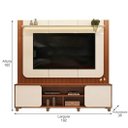 Ver imagem 2 de Home Noah 2 Portas Deslizantes Prateleira com Led para Tv de Ate 65 Polegadas Freijo Off White - Dj