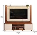 Ver imagem 2 de Home Noah 2 Portas Deslizantes Prateleira com Led para Tv de Ate 65 Polegadas Freijo Off White - Dj