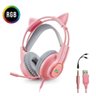 Headset Fone Gamer com Microfone Rgb Knup x-One Ps4 Pc Kp-Ga04 Rosa Gatinho - 1