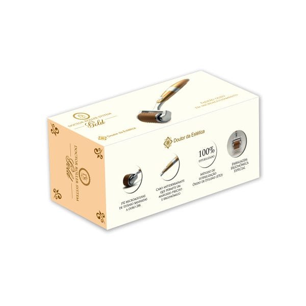 Rolo de Microagulhamento Doctor Roller System Gold com 192 Agulhas Revestidas em Ouro - Doutor da -  - 3