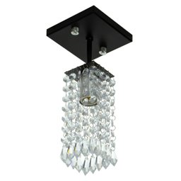 Lustre Clearcrillic Cristal Acrílico Quadrado Preto - 1