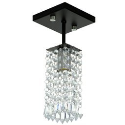 Lustre Clearcrillic Cristal Acrílico Quadrado Preto - 2
