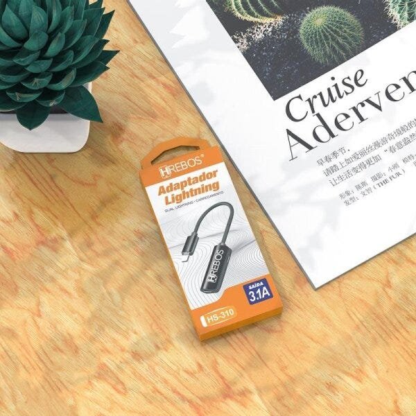 Cabo Adaptador Duplo De Fone E Carregador Para iPhone - 4